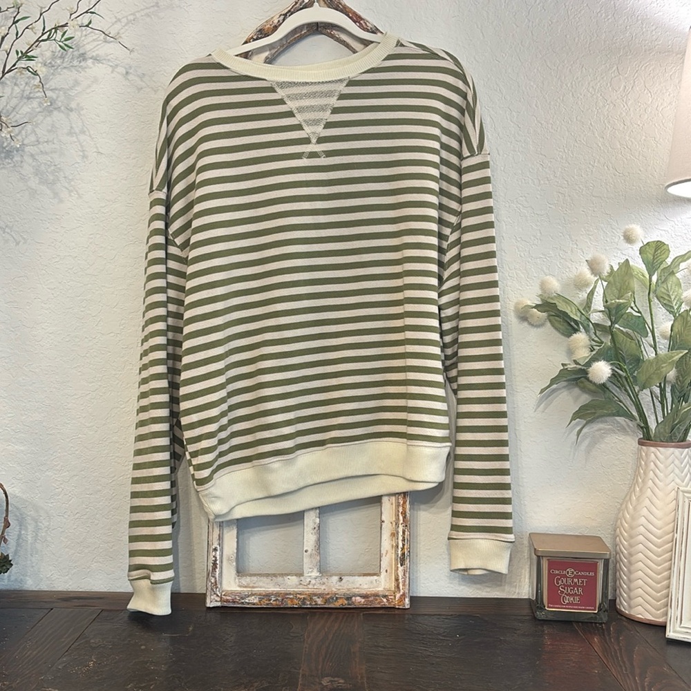 free people striped crew neck